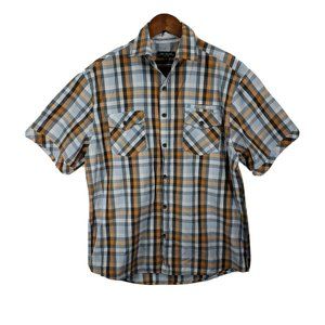 Old Skool Mens Short Sleeve Button‎ Up Shirt Size Large